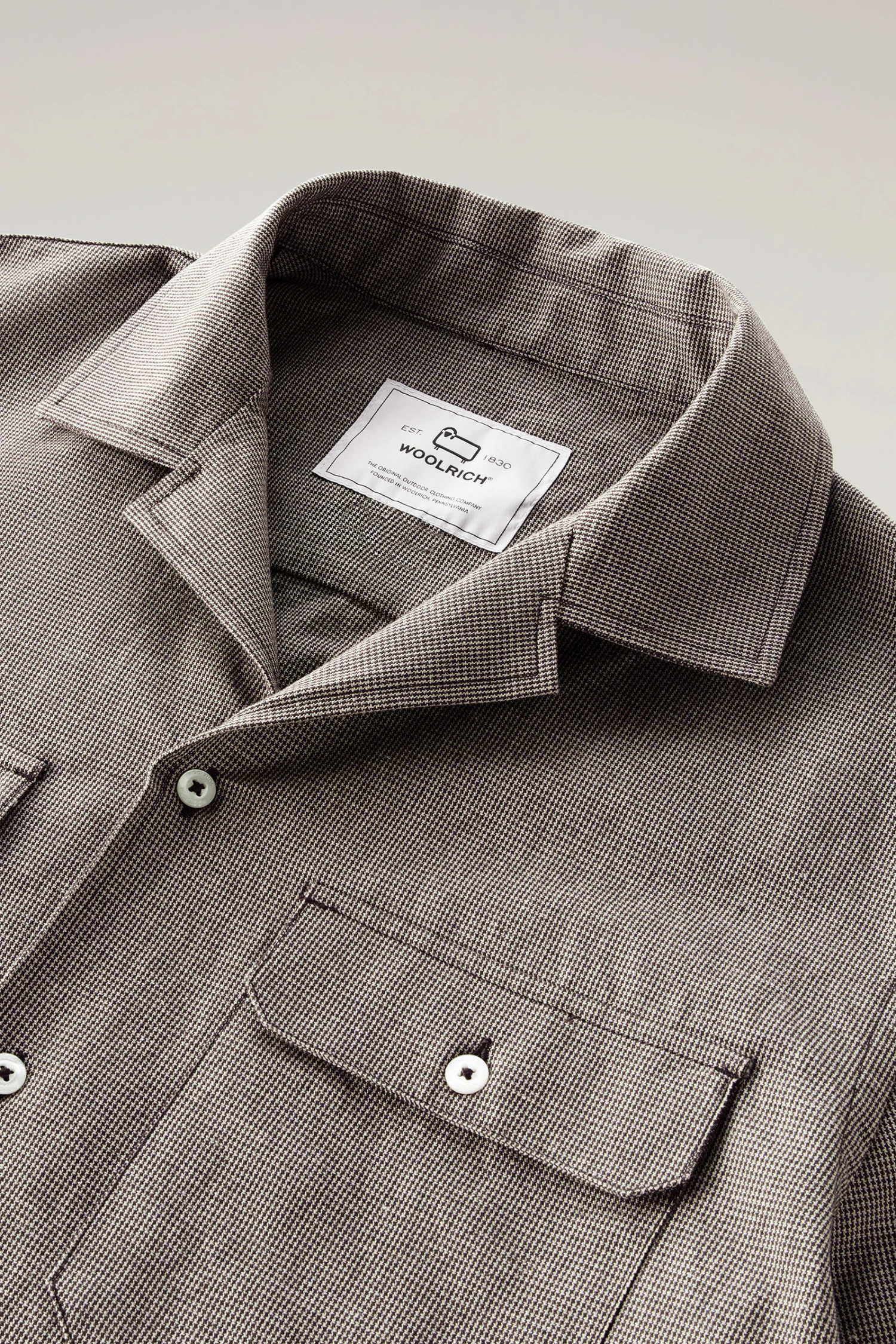 Woolrich Giacca A Camicia In Misto Cotone E Lino - Uomo - Marrone 8 Woolrich Giacca A Camicia In Misto Cotone E Lino - Uomo - Marrone - immagine 6