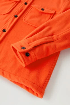 Giacca A Camicia In Misto Lana Vergine Con Fodera In Sherpa Serving The People / Woolrich - Uomo - Rosso -Offerta Economica Vestiario CFWOOS0081MRUT3393 5475 6