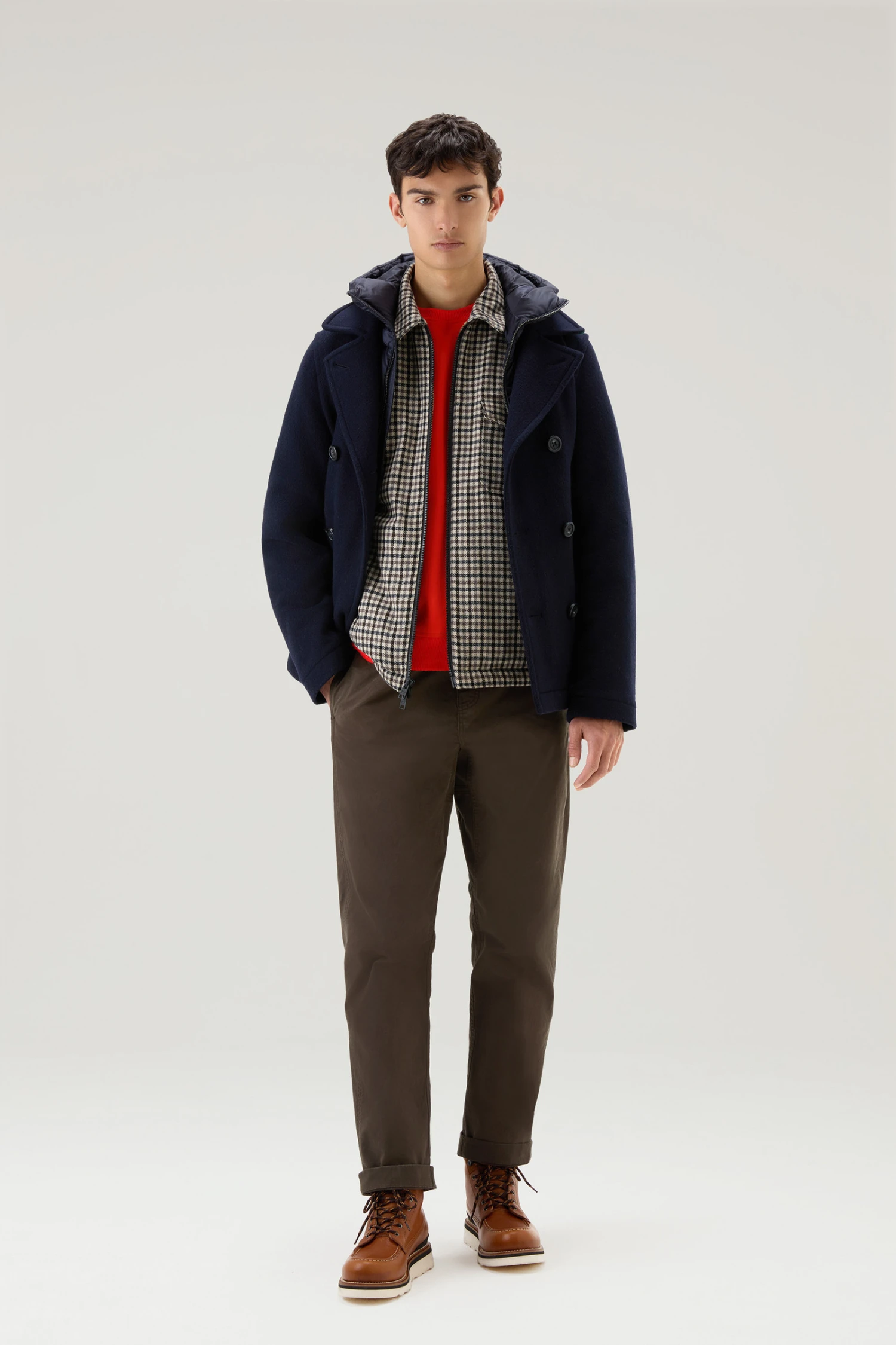 Woolrich Giacca A Camicia In Misto Lana Italiana Riciclata Foderata In Sherpa - Uomo - Beige 4 Woolrich Giacca A Camicia In Misto Lana Italiana Riciclata Foderata In Sherpa - Uomo - Beige - immagine 2