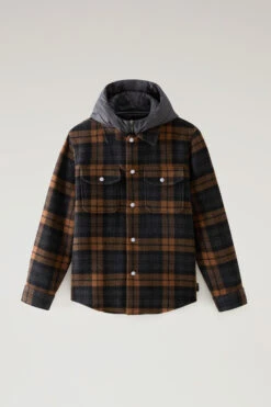 Woolrich Giacca A Camicia Con Pettorina Interna Imbottita Removibile Con Cappuccio - Uomo - Marrone -Offerta Economica Vestiario CFWOOS0104MRUT3121 7299 4