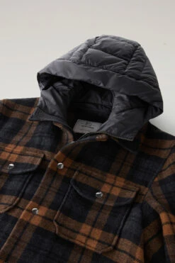 Woolrich Giacca A Camicia Con Pettorina Interna Imbottita Removibile Con Cappuccio - Uomo - Marrone -Offerta Economica Vestiario CFWOOS0104MRUT3121 7299 5