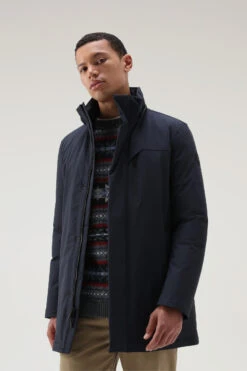 Woolrich Mountain Parka In Tessuto Elasticizzato - Uomo - Blu -Offerta Economica Vestiario CFWOOU0464MRUT0102 3989 3