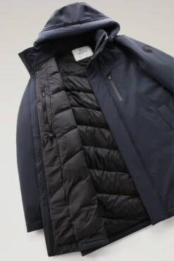 Woolrich Mountain Parka In Tessuto Elasticizzato - Uomo - Blu -Offerta Economica Vestiario CFWOOU0464MRUT0102 3989 9