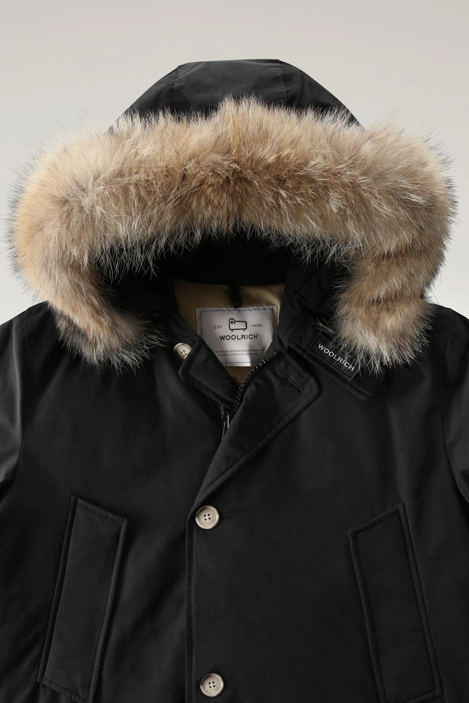Woolrich Arctic Parka In Ramar Cloth Con Pelliccia Removibile - Uomo - Nero 8 Woolrich Arctic Parka In Ramar Cloth Con Pelliccia Removibile - Uomo - Nero - immagine 6