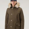 Woolrich Arctic Parka In Ramar Cloth Con Pelliccia Removibile - Uomo - Verde