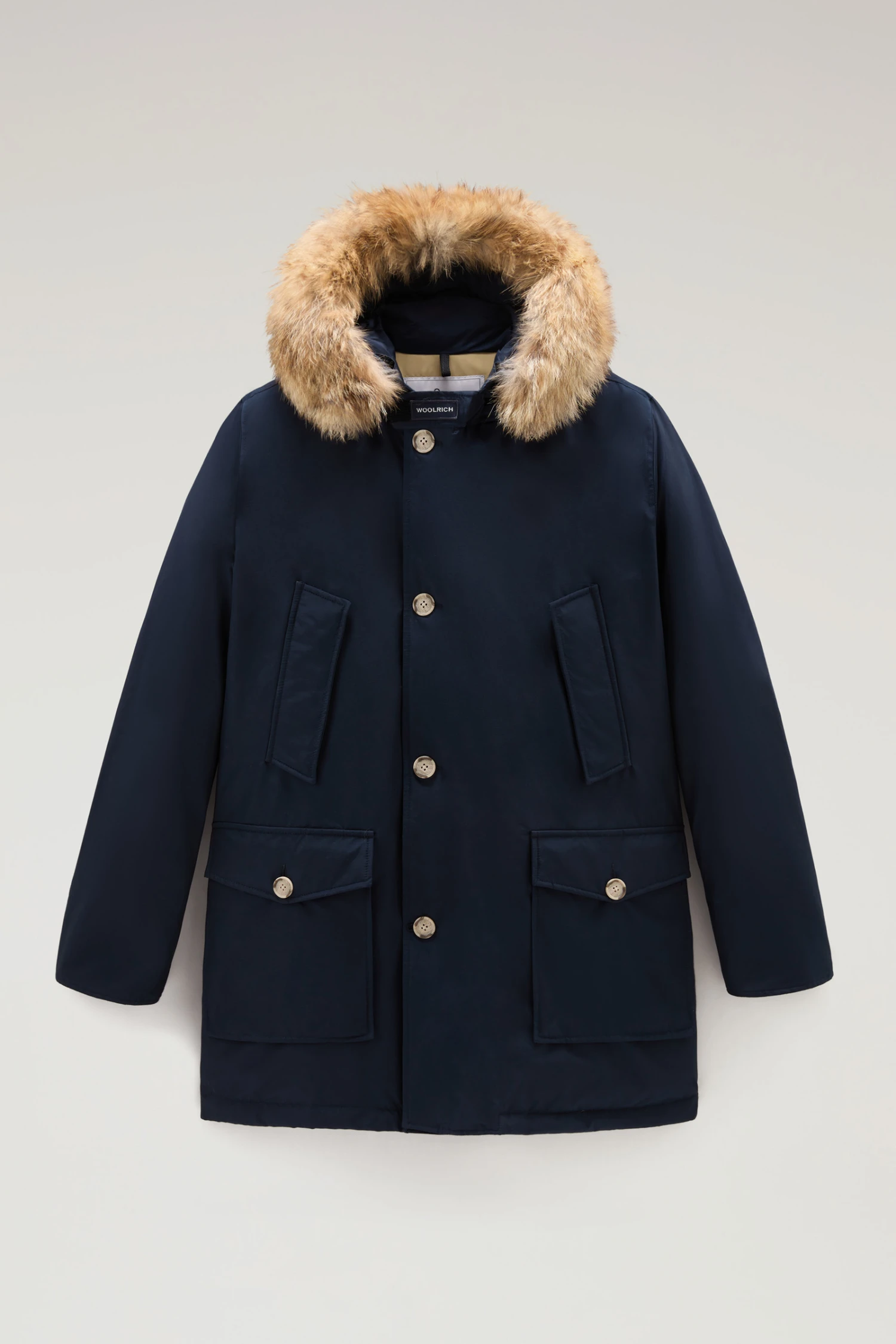 Woolrich Arctic Parka In Ramar Cloth Con Pelliccia Removibile - Uomo - Blu 7 Woolrich Arctic Parka In Ramar Cloth Con Pelliccia Removibile - Uomo - Blu - immagine 5