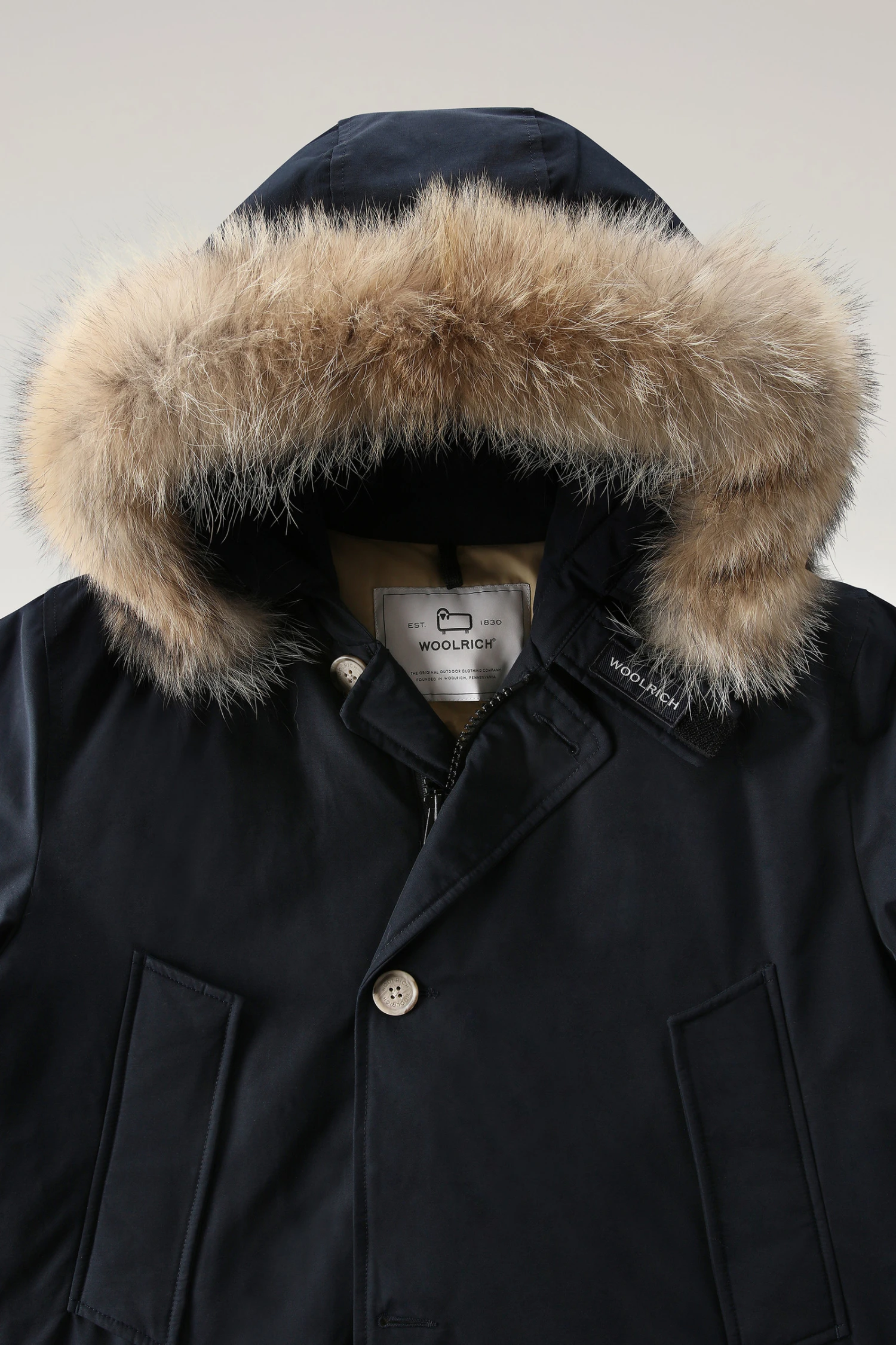 Woolrich Arctic Parka In Ramar Cloth Con Pelliccia Removibile - Uomo - Blu 8 Woolrich Arctic Parka In Ramar Cloth Con Pelliccia Removibile - Uomo - Blu - immagine 6