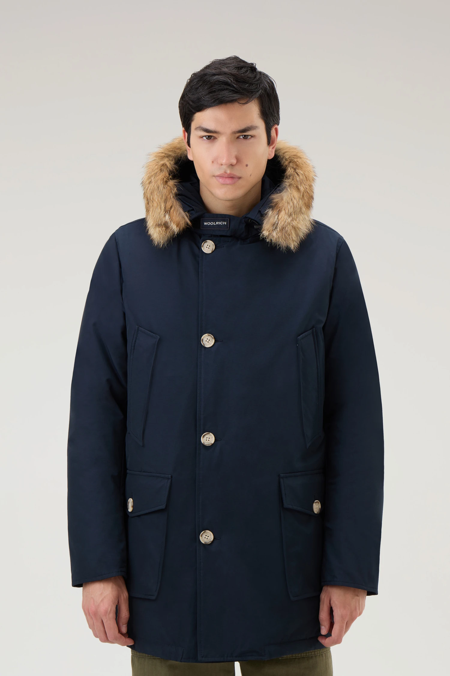 Woolrich Arctic Parka In Ramar Cloth Con Pelliccia Removibile - Uomo - Blu 3 Woolrich Arctic Parka In Ramar Cloth Con Pelliccia Removibile - Uomo - Blu