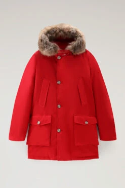 Woolrich Arctic Parka In Ramar Cloth Con Pelliccia Removibile - Uomo - Rosso -Offerta Economica Vestiario CFWOOU0482MRUT0001 MSC 4