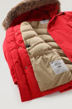 Woolrich Arctic Parka In Ramar Cloth Con Pelliccia Removibile - Uomo - Rosso -Offerta Economica Vestiario CFWOOU0482MRUT0001 MSC 8