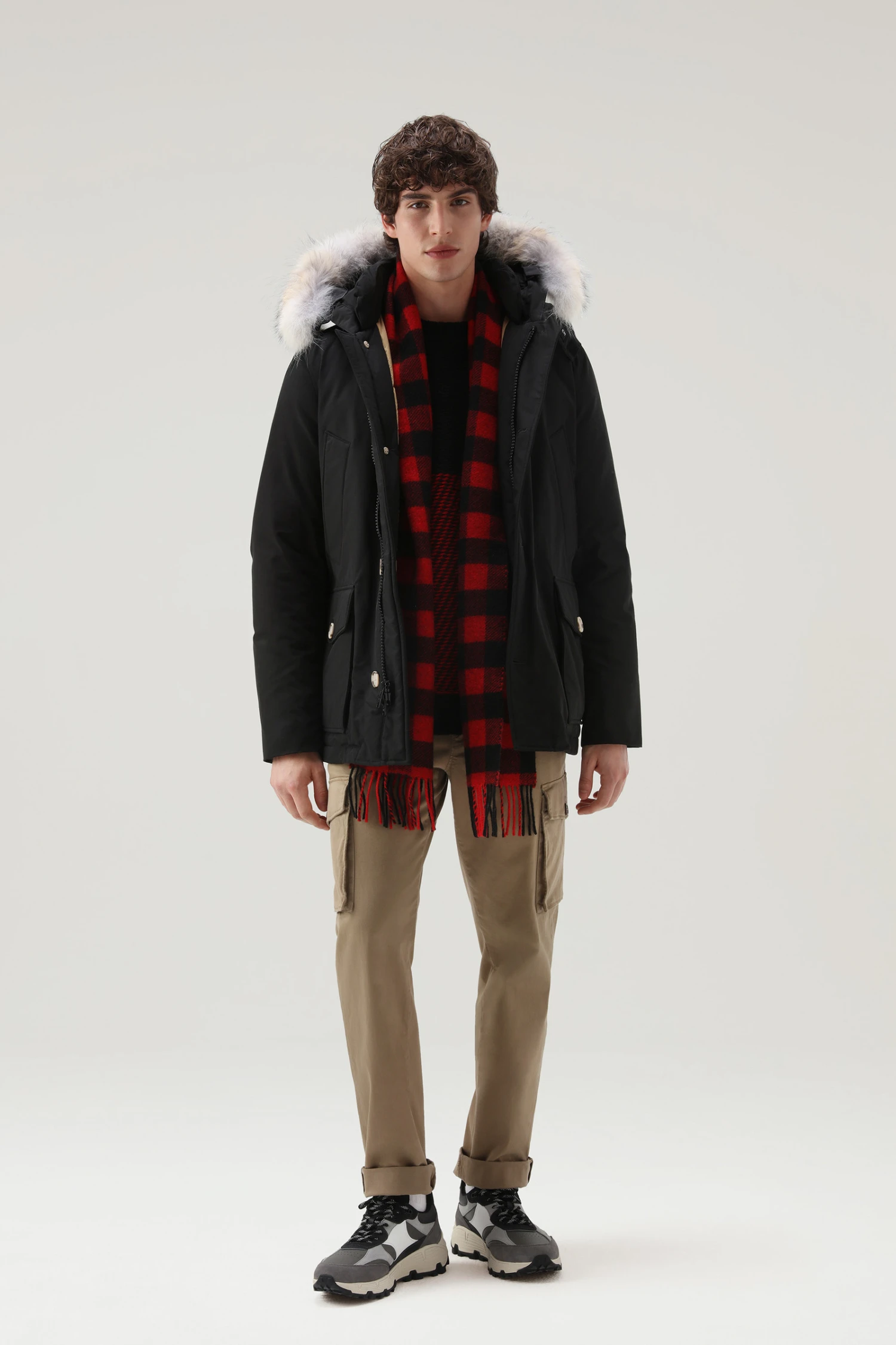 Woolrich Arctic Anorak In Ramar Cloth Con Pelliccia Removibile - Uomo - Nero 4 Woolrich Arctic Anorak In Ramar Cloth Con Pelliccia Removibile - Uomo - Nero - immagine 2