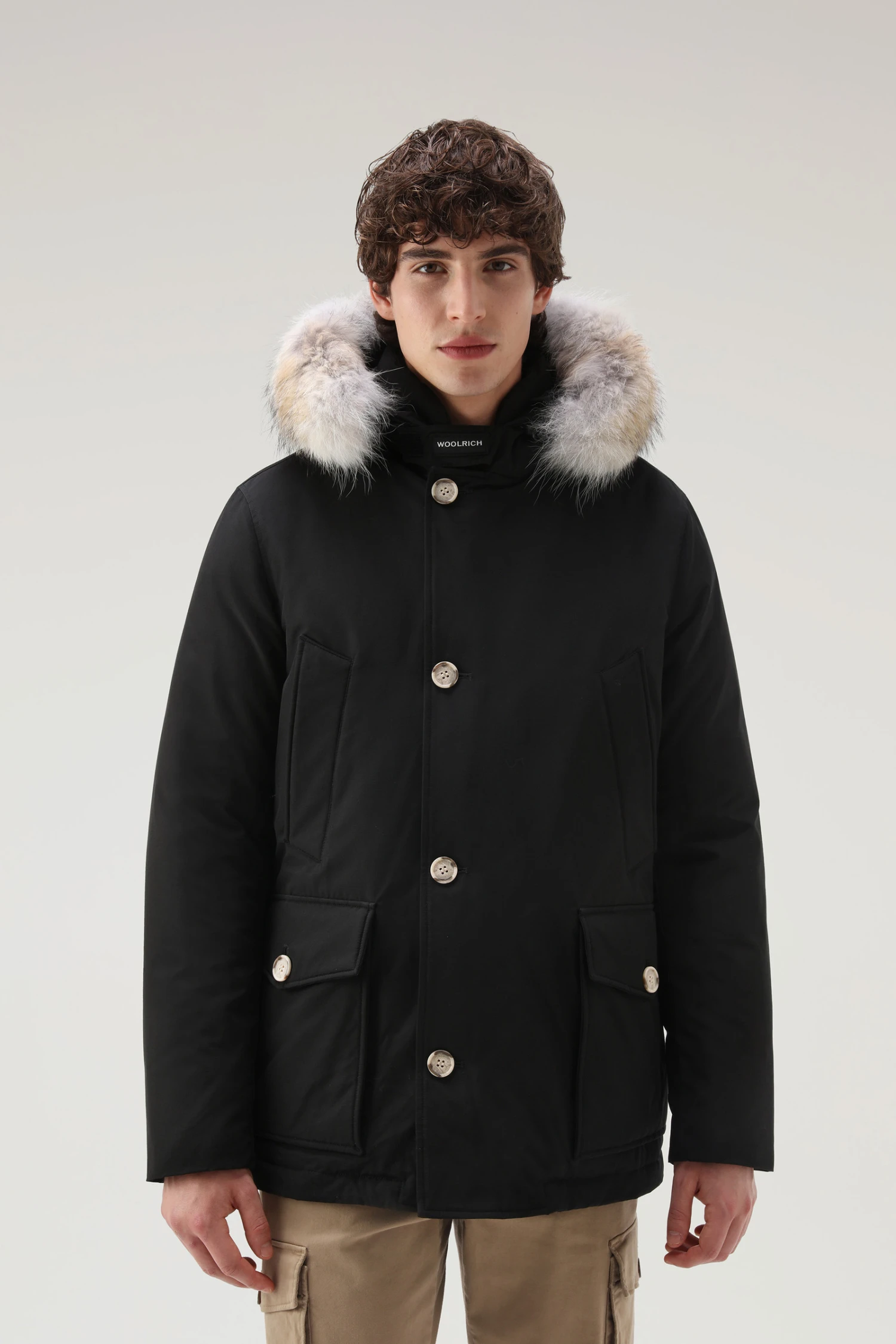 Woolrich Arctic Anorak In Ramar Cloth Con Pelliccia Removibile - Uomo - Nero 3 Woolrich Arctic Anorak In Ramar Cloth Con Pelliccia Removibile - Uomo - Nero