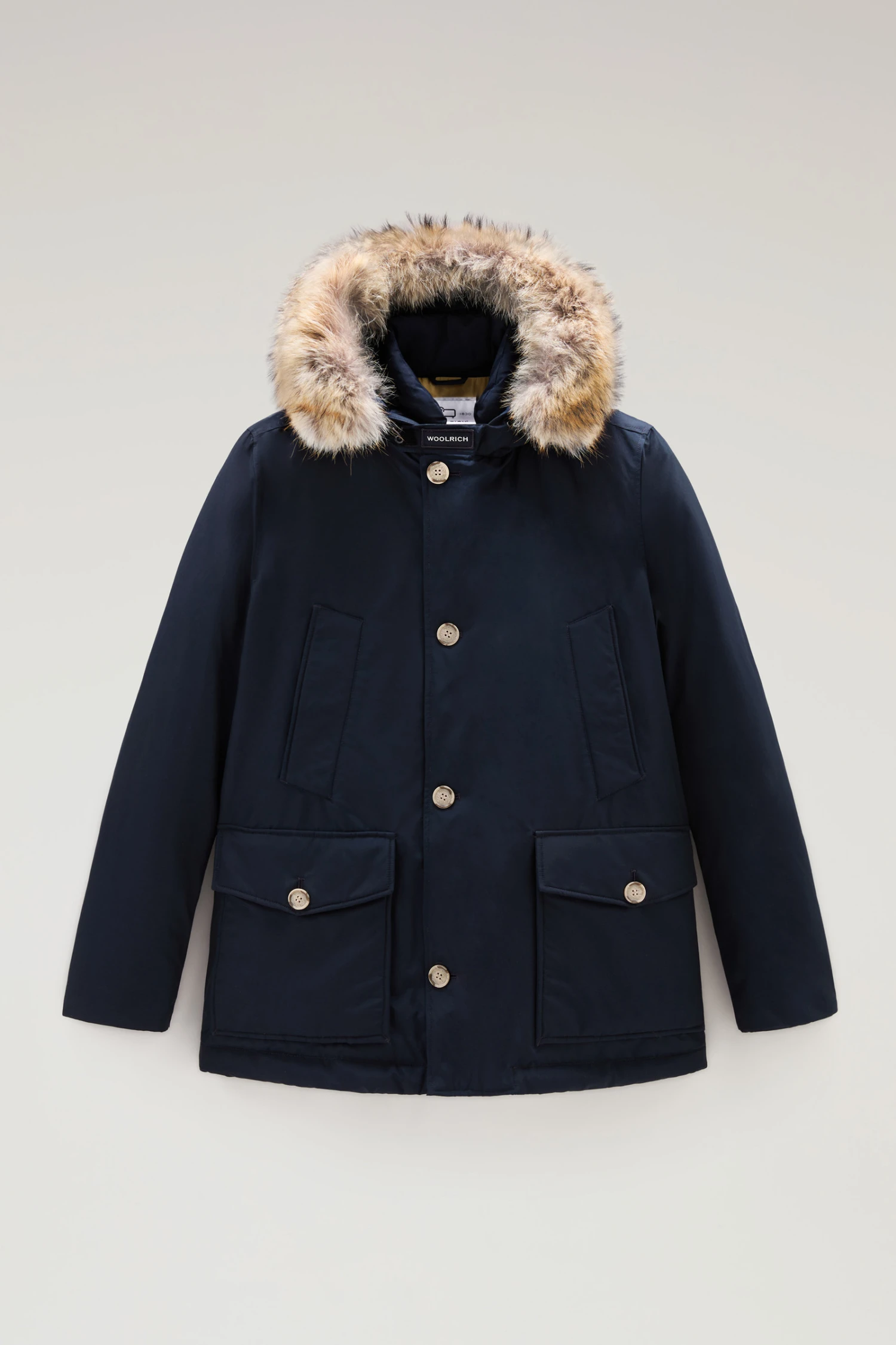 Woolrich Arctic Anorak In Ramar Cloth Con Pelliccia Removibile - Uomo - Blu 8 Woolrich Arctic Anorak In Ramar Cloth Con Pelliccia Removibile - Uomo - Blu - immagine 6