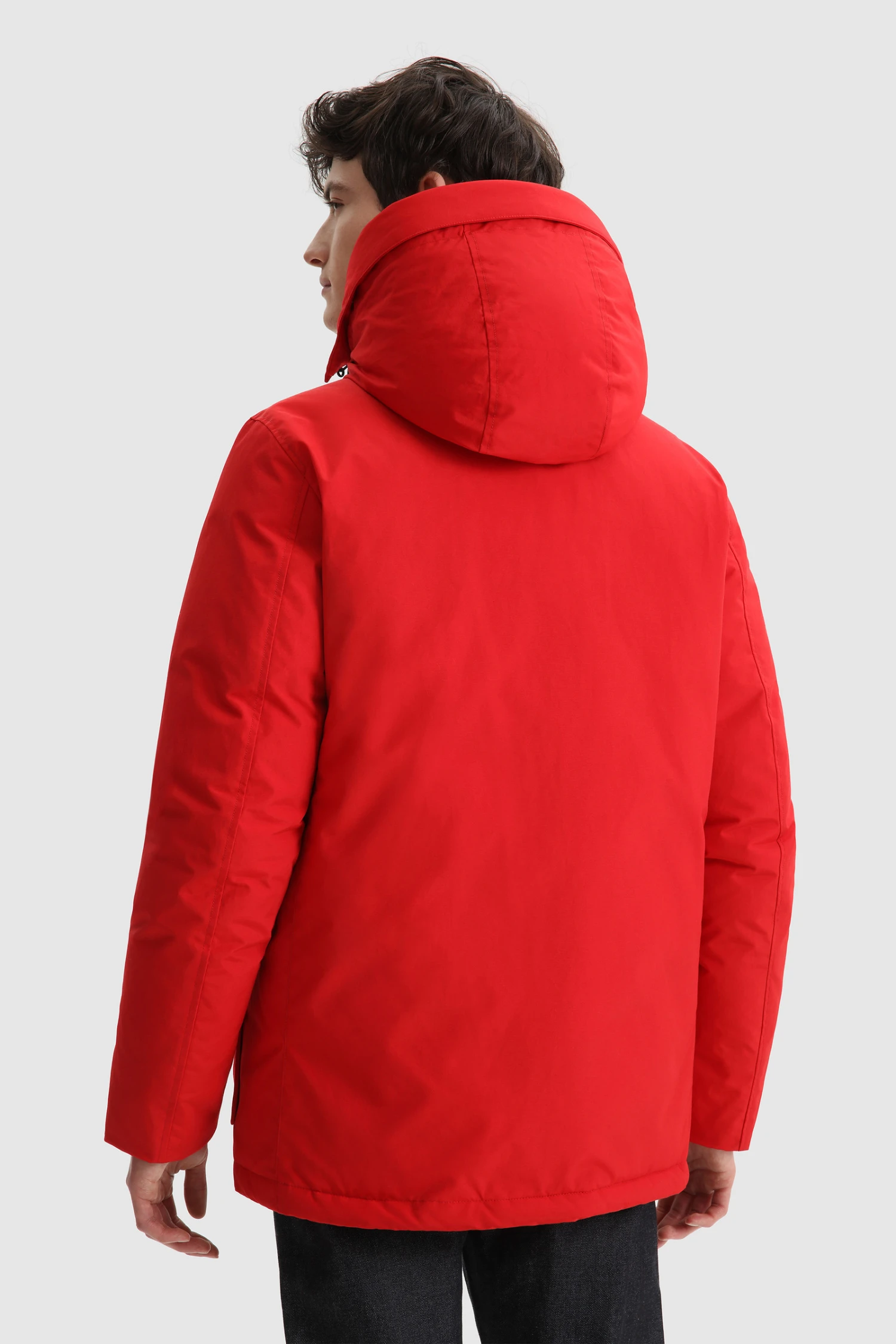 Woolrich Arctic Anorak In Ramar Cloth Con Pelliccia Removibile - Uomo - Rosso 6 Woolrich Arctic Anorak In Ramar Cloth Con Pelliccia Removibile - Uomo - Rosso - immagine 4