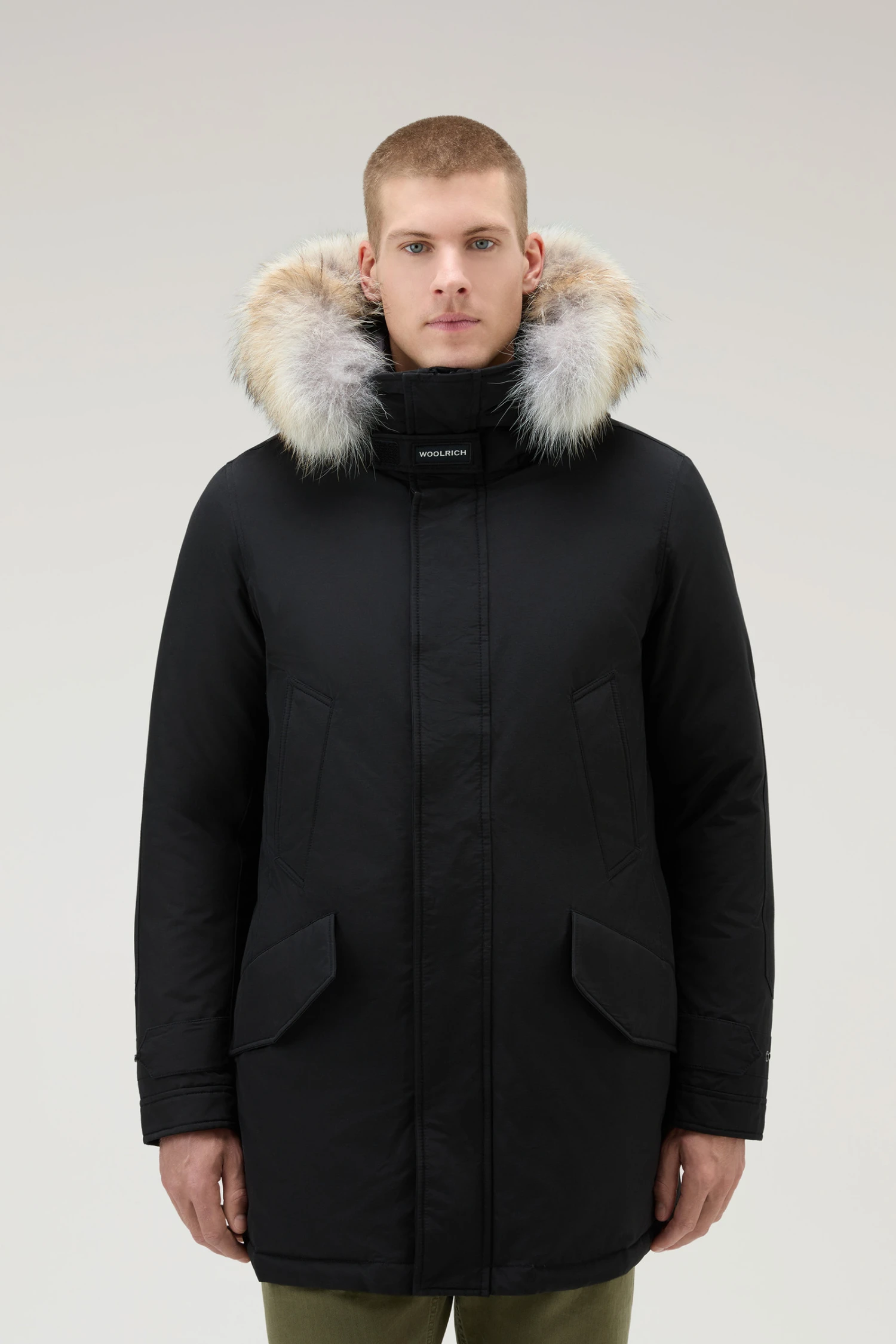 Woolrich Polar Parka In Ramar Cloth Con Collo Alto E Bordo In Pelliccia - Uomo - Nero 3 Woolrich Polar Parka In Ramar Cloth Con Collo Alto E Bordo In Pelliccia - Uomo - Nero