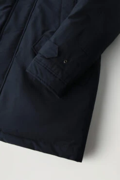 Woolrich Polar Parka In Ramar Cloth Con Collo Alto E Bordo In Pelliccia - Uomo - Blu -Offerta Economica Vestiario CFWOOU0486MRUT0001 MLB 7