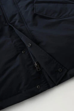 Woolrich Polar Parka In Ramar Cloth Con Collo Alto E Bordo In Pelliccia - Uomo - Blu -Offerta Economica Vestiario CFWOOU0486MRUT0001 MLB 8