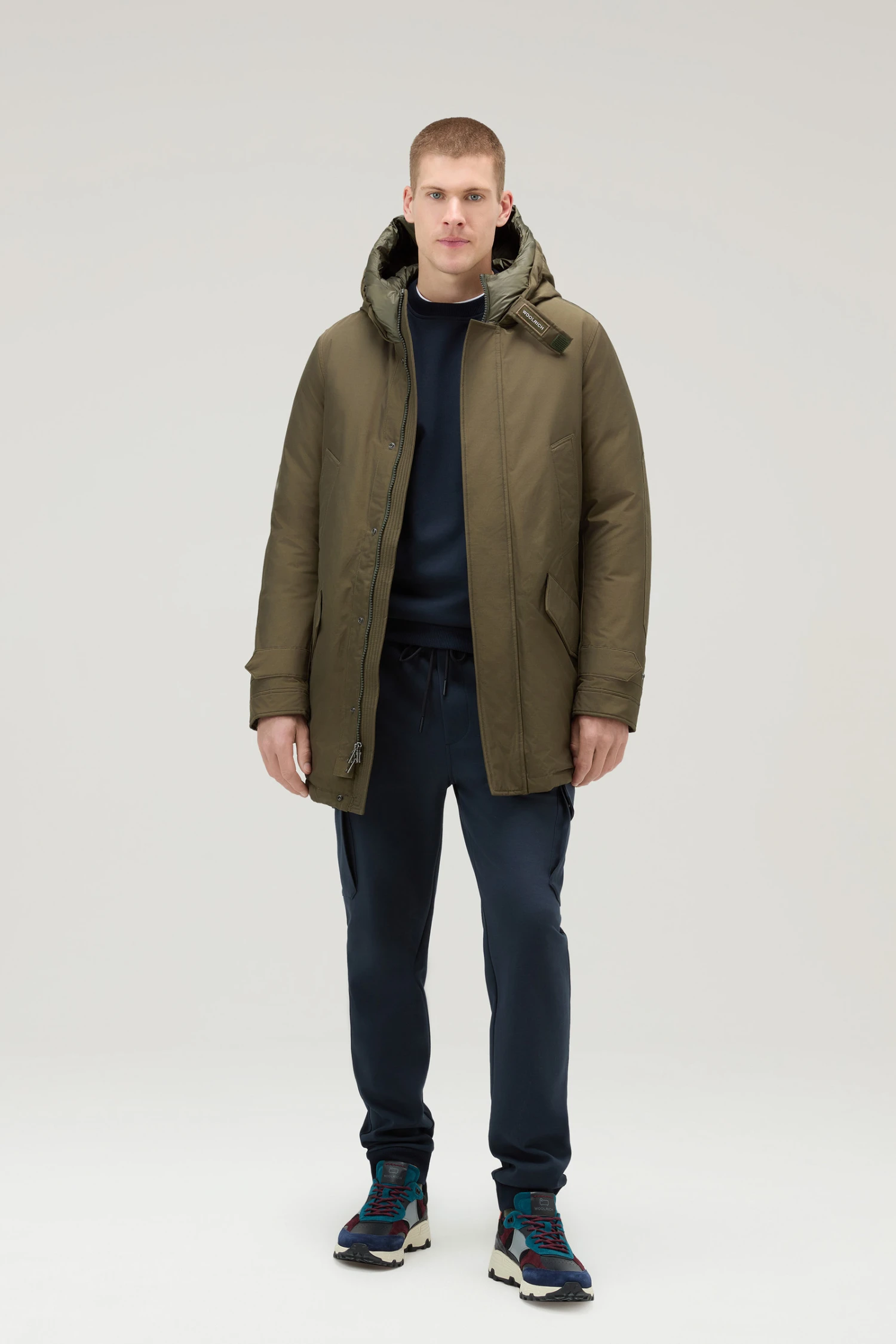 Woolrich Polar Parka In Ramar Cloth Con Collo Alto - Uomo - Verde 4 Woolrich Polar Parka In Ramar Cloth Con Collo Alto - Uomo - Verde - immagine 2