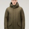 Woolrich Polar Parka In Ramar Cloth Con Collo Alto - Uomo - Verde -Offerta Economica Vestiario CFWOOU0487MRUT0001 DAG