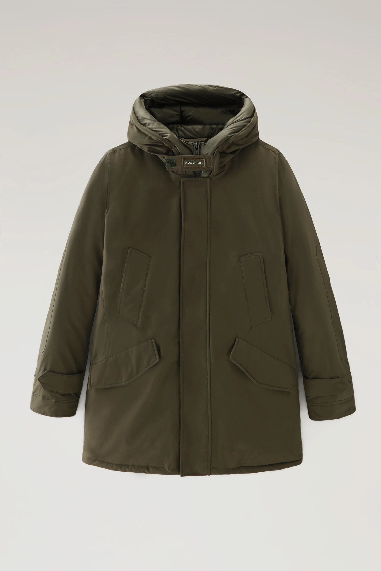 Woolrich Polar Parka In Ramar Cloth Con Collo Alto - Uomo - Verde 7 Woolrich Polar Parka In Ramar Cloth Con Collo Alto - Uomo - Verde - immagine 5