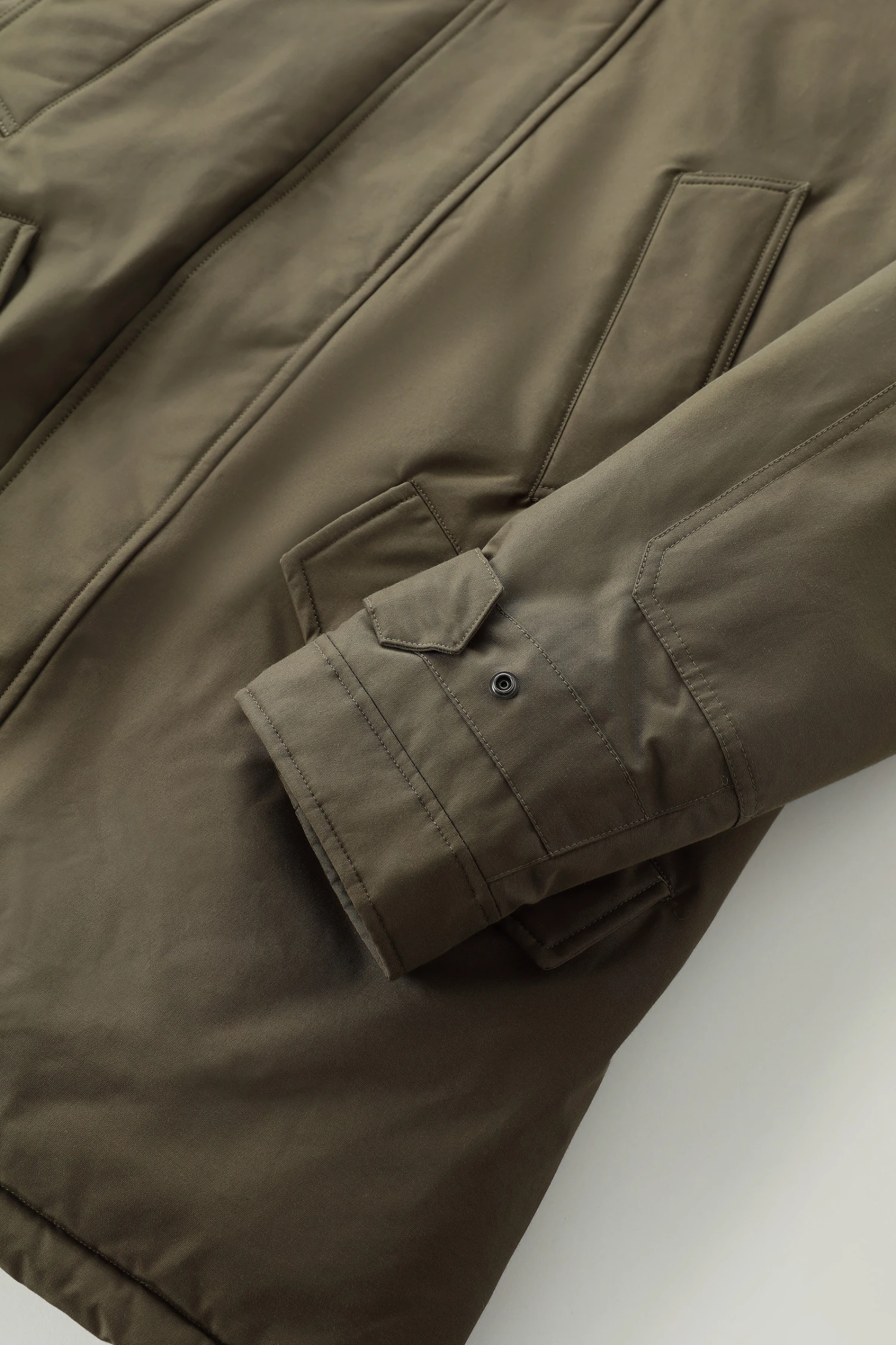 Woolrich Polar Parka In Ramar Cloth Con Collo Alto - Uomo - Verde 10 Woolrich Polar Parka In Ramar Cloth Con Collo Alto - Uomo - Verde - immagine 8