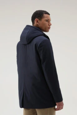 Woolrich Cappotto Barrow Mac In Softshell - Uomo - Blu -Offerta Economica Vestiario CFWOOU0501MRUT2735 3989 2