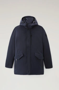Woolrich Cappotto Barrow Mac In Softshell - Uomo - Blu -Offerta Economica Vestiario CFWOOU0501MRUT2735 3989 4