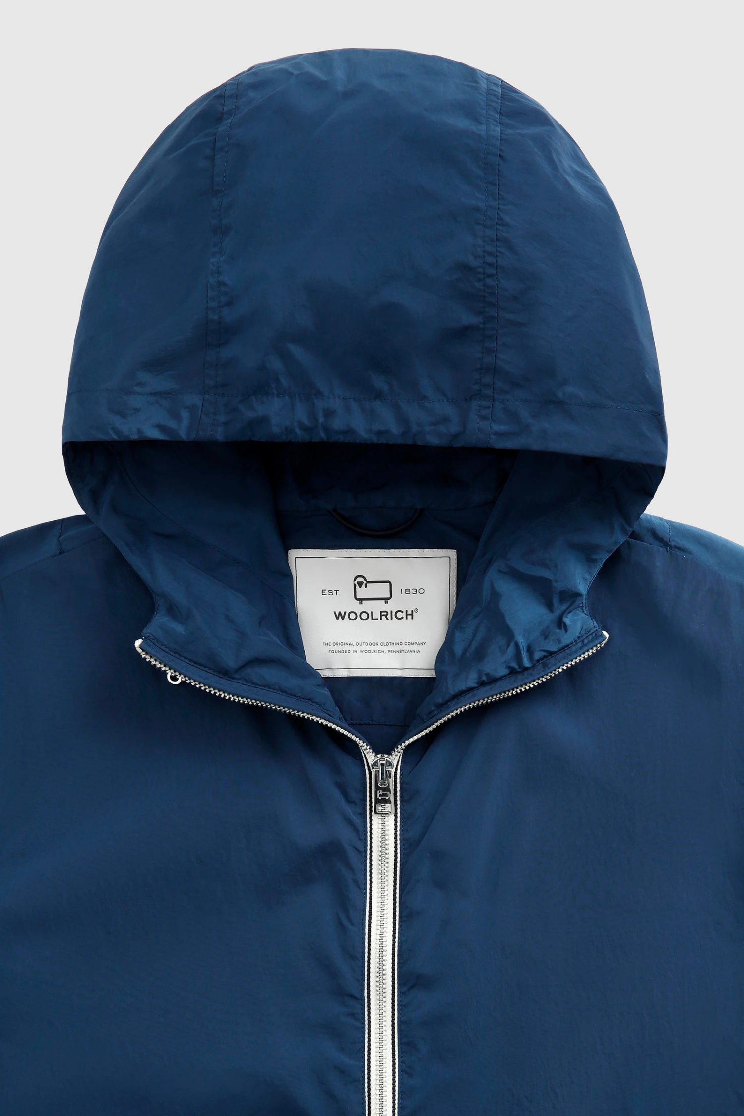 Woolrich Giacca A Vento Ultraleggera In Crinkle Nylon - Uomo - Blu 7 Woolrich Giacca A Vento Ultraleggera In Crinkle Nylon - Uomo - Blu - immagine 5
