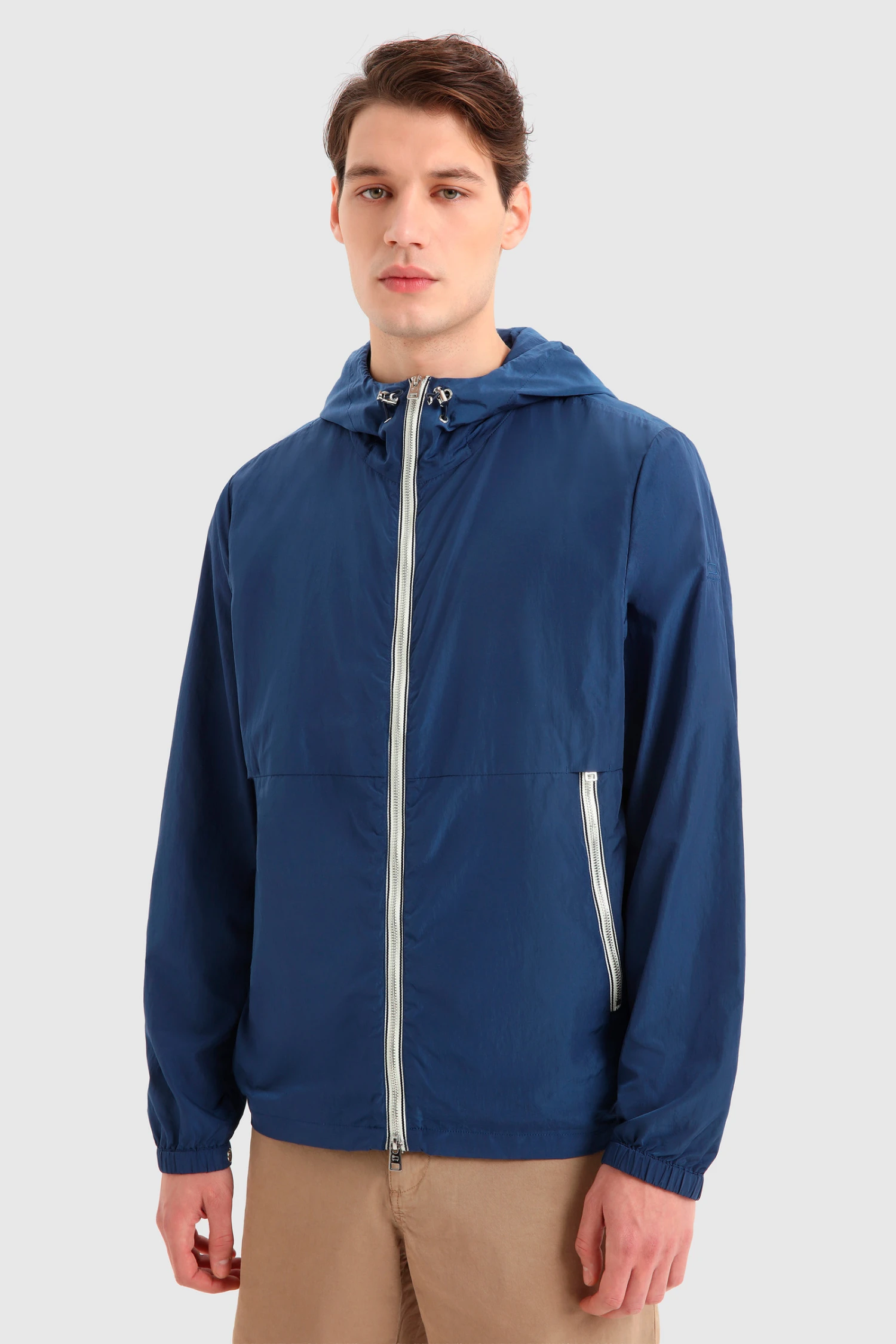 Woolrich Giacca A Vento Ultraleggera In Crinkle Nylon - Uomo - Blu 3 Woolrich Giacca A Vento Ultraleggera In Crinkle Nylon - Uomo - Blu