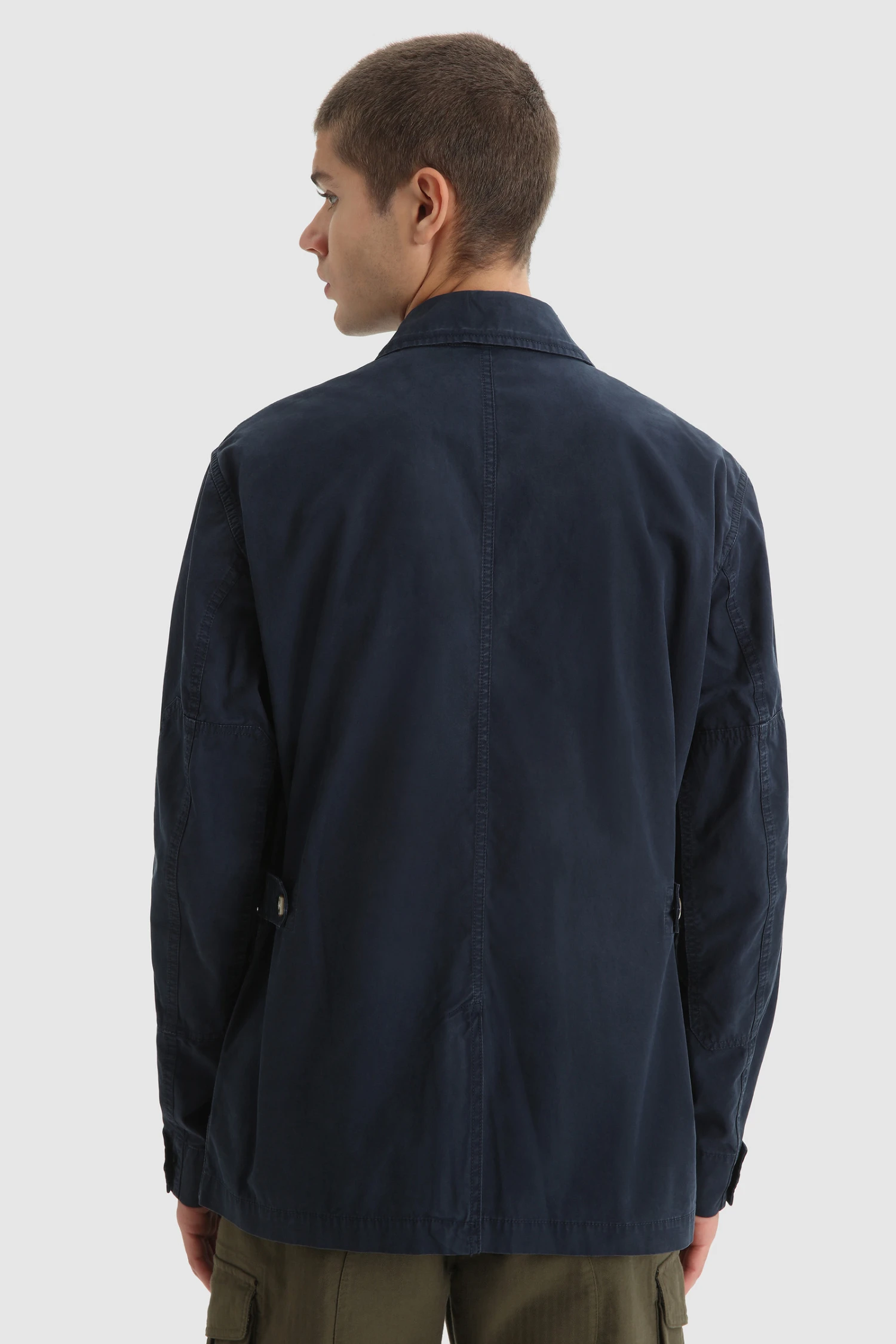 Woolrich Giacca Field Crew In Cotone Morbido Tinto In Capo - Uomo - Blu 5 Woolrich Giacca Field Crew In Cotone Morbido Tinto In Capo - Uomo - Blu - immagine 3