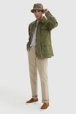 Woolrich Giacca Field Crew In Cotone Morbido Tinto In Capo - Uomo - Verde -Offerta Economica Vestiario CFWOOU0543MRUT2876 6098 1