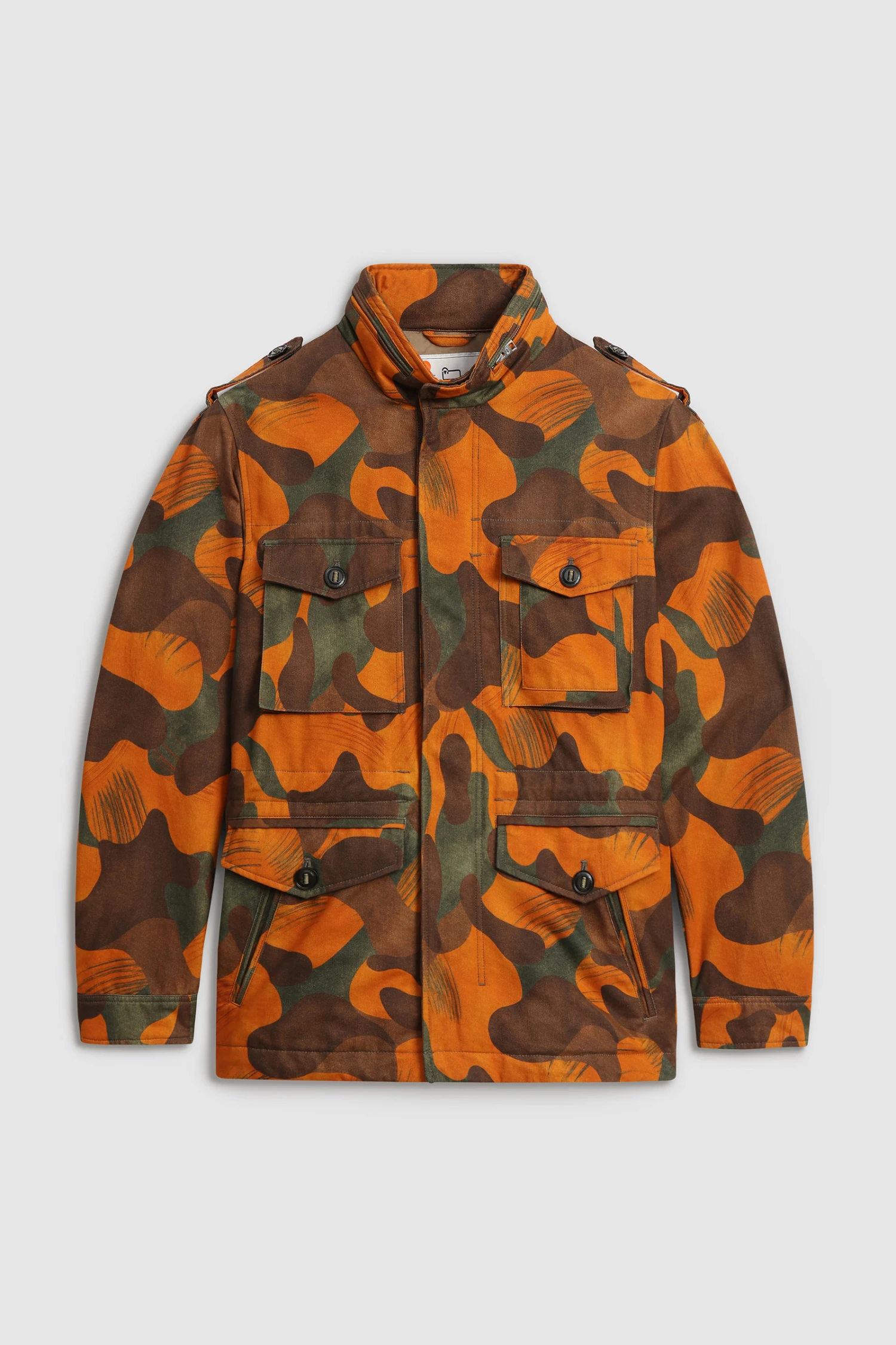 Woolrich Giacca Easton Field Camouflage In Cotone - Uomo - Arancione 6 Woolrich Giacca Easton Field Camouflage In Cotone - Uomo - Arancione - immagine 4