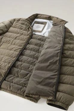 Woolrich Piumino Leggero Bering Tech In Microfibra - Uomo - Verde -Offerta Economica Vestiario CFWOOU0697MRUT2635 614 10