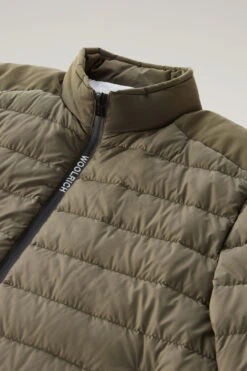 Woolrich Piumino Leggero Bering Tech In Microfibra - Uomo - Verde -Offerta Economica Vestiario CFWOOU0697MRUT2635 614 6