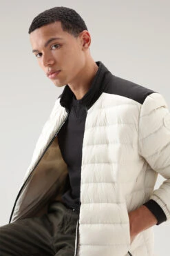Woolrich Piumino Leggero Bering Tech In Microfibra - Uomo - Bianco -Offerta Economica Vestiario CFWOOU0697MRUT2635 8743 3