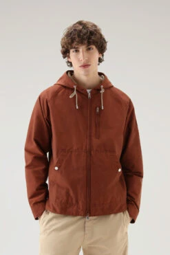 Woolrich Giacca Lobster In Light Eco Ramar Con Cappuccio - Uomo - Marrone