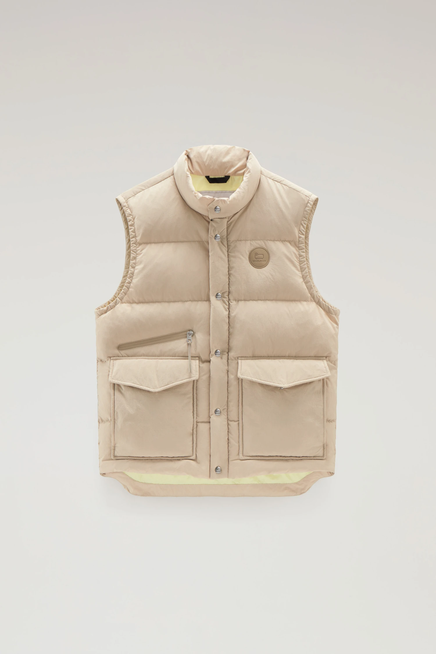 Woolrich Gilet Aleutian In Nylon Riciclato Eco Taslan Trapuntato - Uomo - Beige 7 Woolrich Gilet Aleutian In Nylon Riciclato Eco Taslan Trapuntato - Uomo - Beige - immagine 5