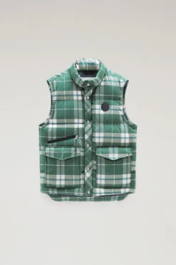 Woolrich Gilet Aleutian In Puro Cotone Trapuntato Con Stampa A Quadri - Uomo - Verde 16 Woolrich Gilet Aleutian In Puro Cotone Trapuntato Con Stampa A Quadri - Uomo - Verde -Offerta Economica Vestiario CFWOOU0719MRUT3326 6588 4
