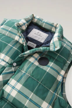 Woolrich Gilet Aleutian In Puro Cotone Trapuntato Con Stampa A Quadri - Uomo - Verde 17 Woolrich Gilet Aleutian In Puro Cotone Trapuntato Con Stampa A Quadri - Uomo - Verde -Offerta Economica Vestiario CFWOOU0719MRUT3326 6588 5