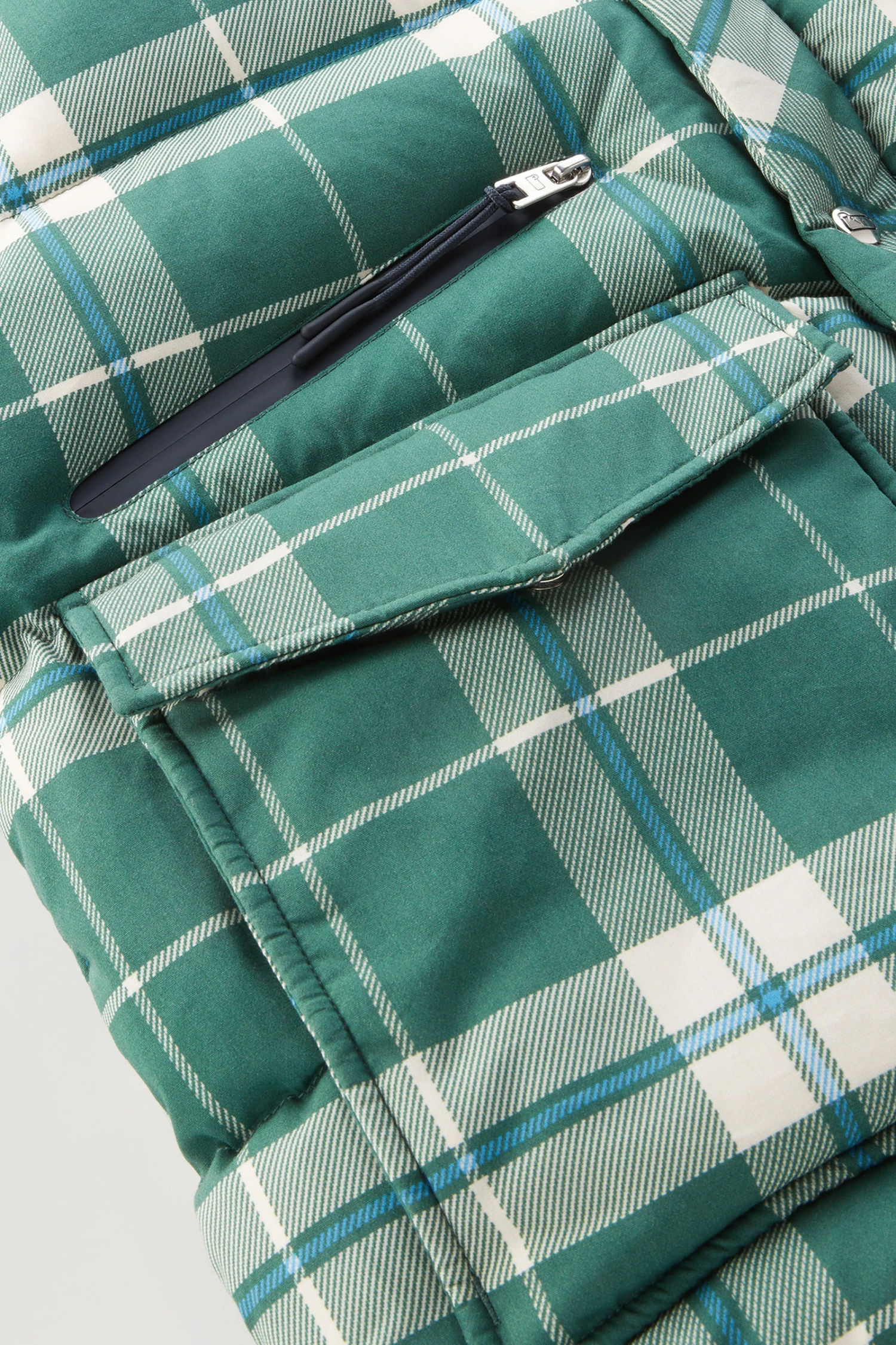 Woolrich Gilet Aleutian In Puro Cotone Trapuntato Con Stampa A Quadri - Uomo - Verde 10 Woolrich Gilet Aleutian In Puro Cotone Trapuntato Con Stampa A Quadri - Uomo - Verde - immagine 8