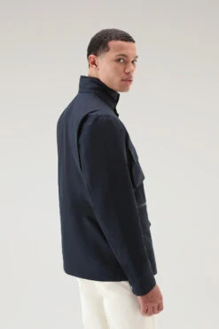 Woolrich Giacca Cruiser Field In Light Eco Ramar Con Cappuccio Richiudibile - Uomo - Blu -Offerta Economica Vestiario CFWOOU0743MRUT2538 3989 2