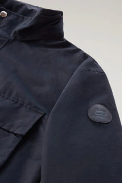 Woolrich Giacca Cruiser Field In Light Eco Ramar Con Cappuccio Richiudibile - Uomo - Blu -Offerta Economica Vestiario CFWOOU0743MRUT2538 3989 7