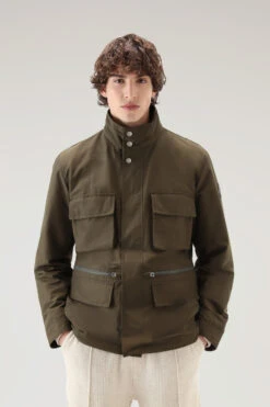 Woolrich Giacca Cruiser Field In Light Eco Ramar Con Cappuccio Richiudibile - Uomo - Verde