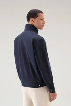 Woolrich Bomber Tinto In Capo In Puro Cotone - Uomo - Blu -Offerta Economica Vestiario CFWOOU0756MRUT2876 3989 2