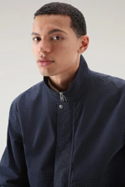 Woolrich Bomber Tinto In Capo In Puro Cotone - Uomo - Blu -Offerta Economica Vestiario CFWOOU0756MRUT2876 3989 3