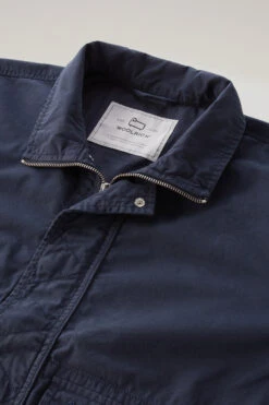 Woolrich Bomber Tinto In Capo In Puro Cotone - Uomo - Blu -Offerta Economica Vestiario CFWOOU0756MRUT2876 3989 5