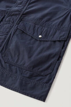 Woolrich Bomber Tinto In Capo In Puro Cotone - Uomo - Blu -Offerta Economica Vestiario CFWOOU0756MRUT2876 3989 7