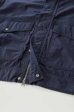 Woolrich Bomber Tinto In Capo In Puro Cotone - Uomo - Blu -Offerta Economica Vestiario CFWOOU0756MRUT2876 3989 8