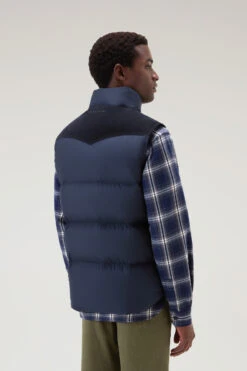 Woolrich Gilet Western Trapuntato - Uomo - Blu -Offerta Economica Vestiario CFWOOU0763MRUT2420 3989 2