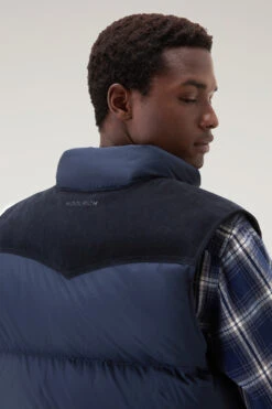 Woolrich Gilet Western Trapuntato - Uomo - Blu -Offerta Economica Vestiario CFWOOU0763MRUT2420 3989 3